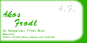 akos frodl business card