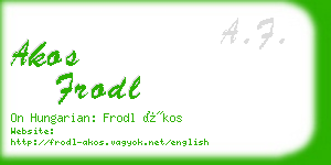 akos frodl business card